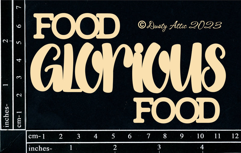 Dusty Attic Chipboard 3x5 - Food Glorious Food, DA3531