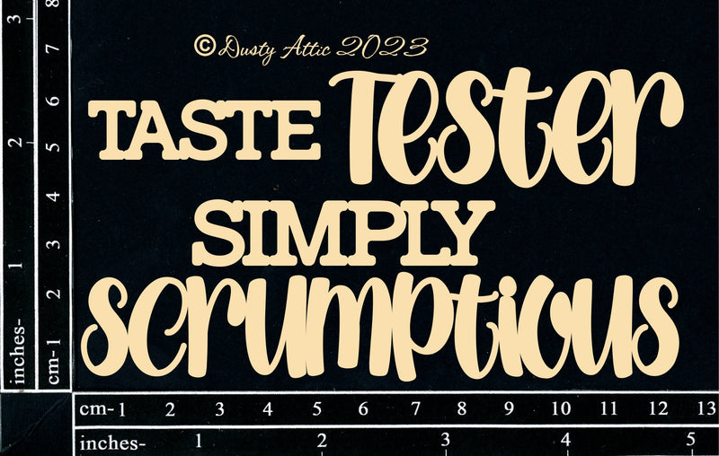 Dusty Attic Chipboard 3x5 - Taste Tester, DA3533