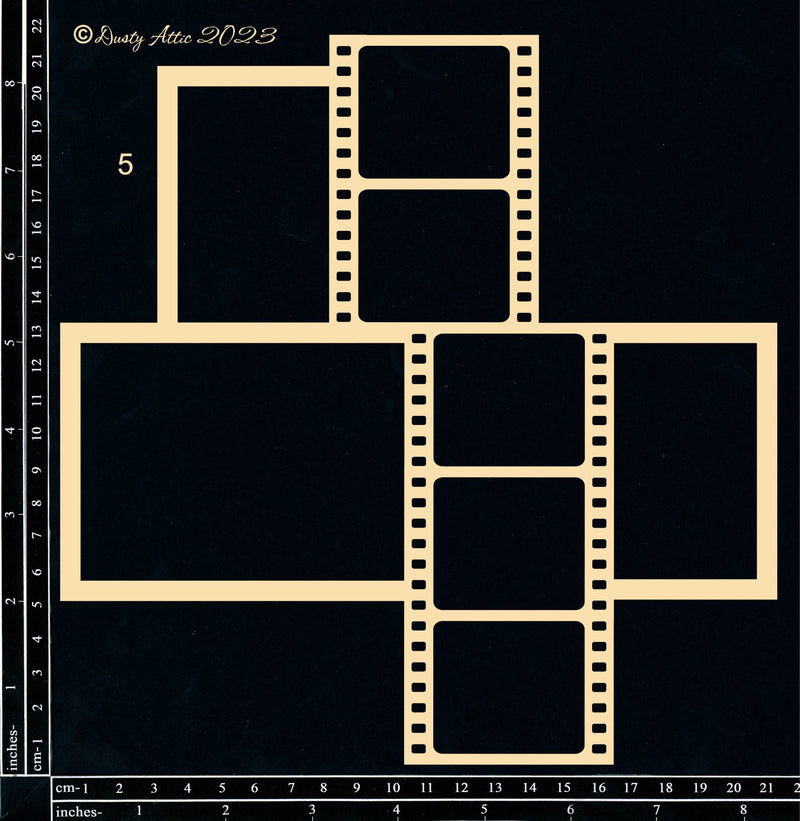 Dusty Attic Chipboard 8x9 - Collage Frameworks