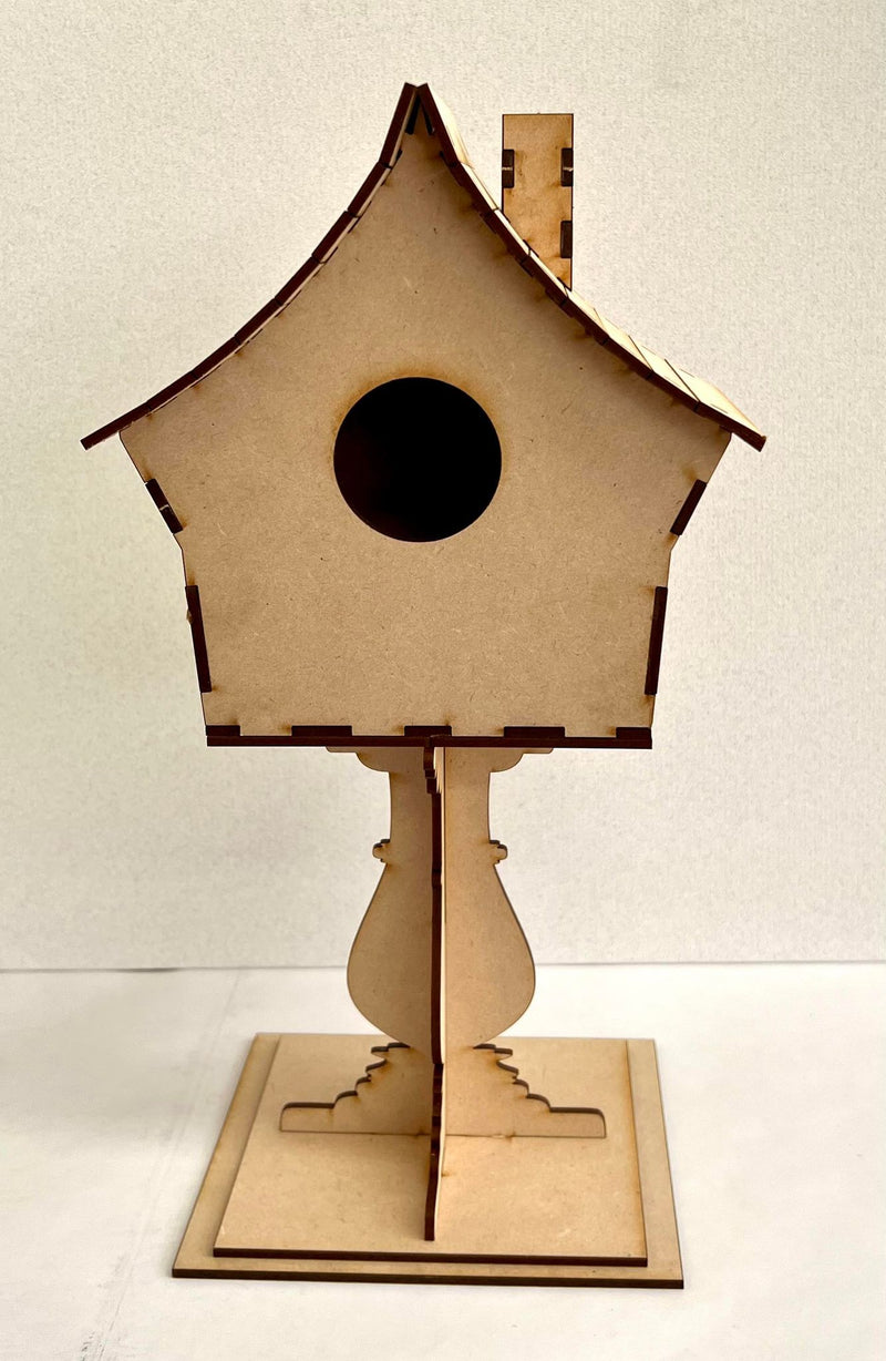 Dusty Attic - MDF Birdhouse on Stand, DA3673