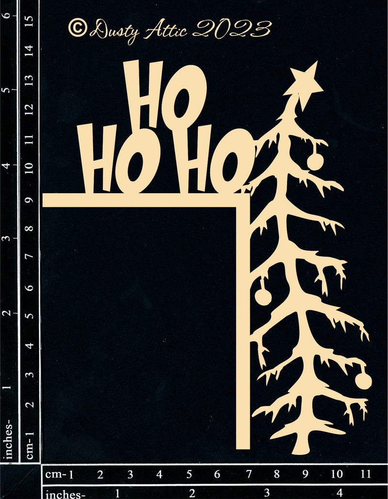 Dusty Attic Chipboard 4x6 - Ho Ho Ho Corner, DA3682