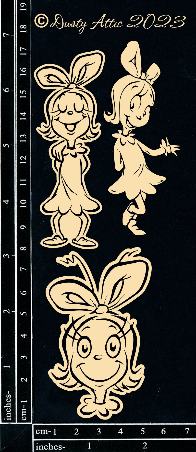 Dusty Attic Chipboard 3x7 - Cindy Lou, DA3689