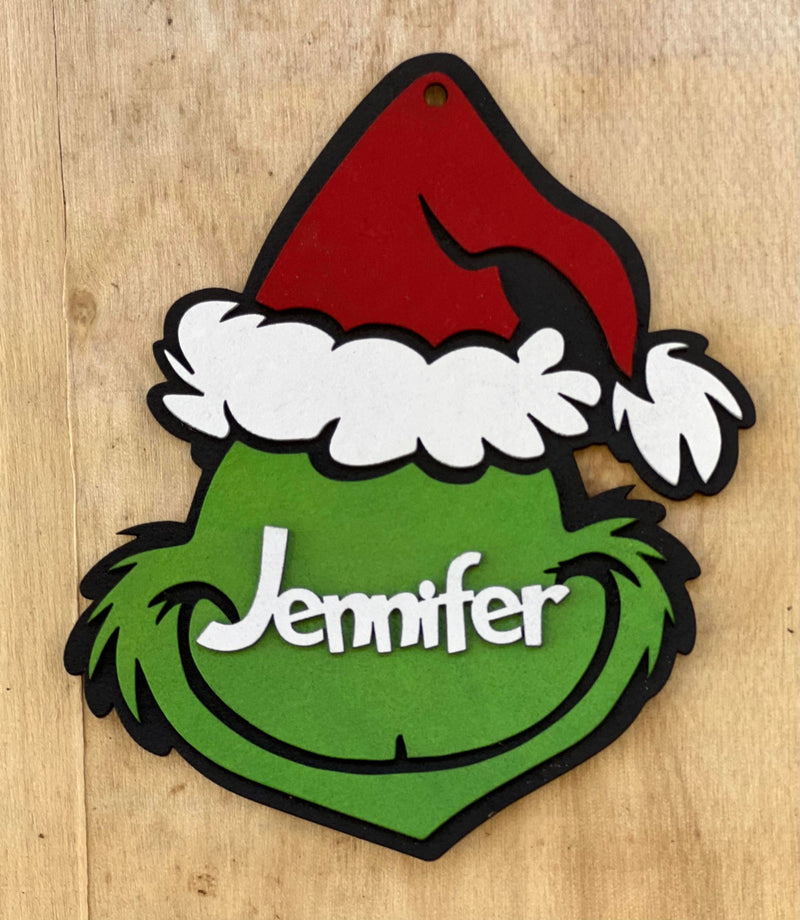 Dusty Attic Chipboard 4x6 -Grinch Oranment