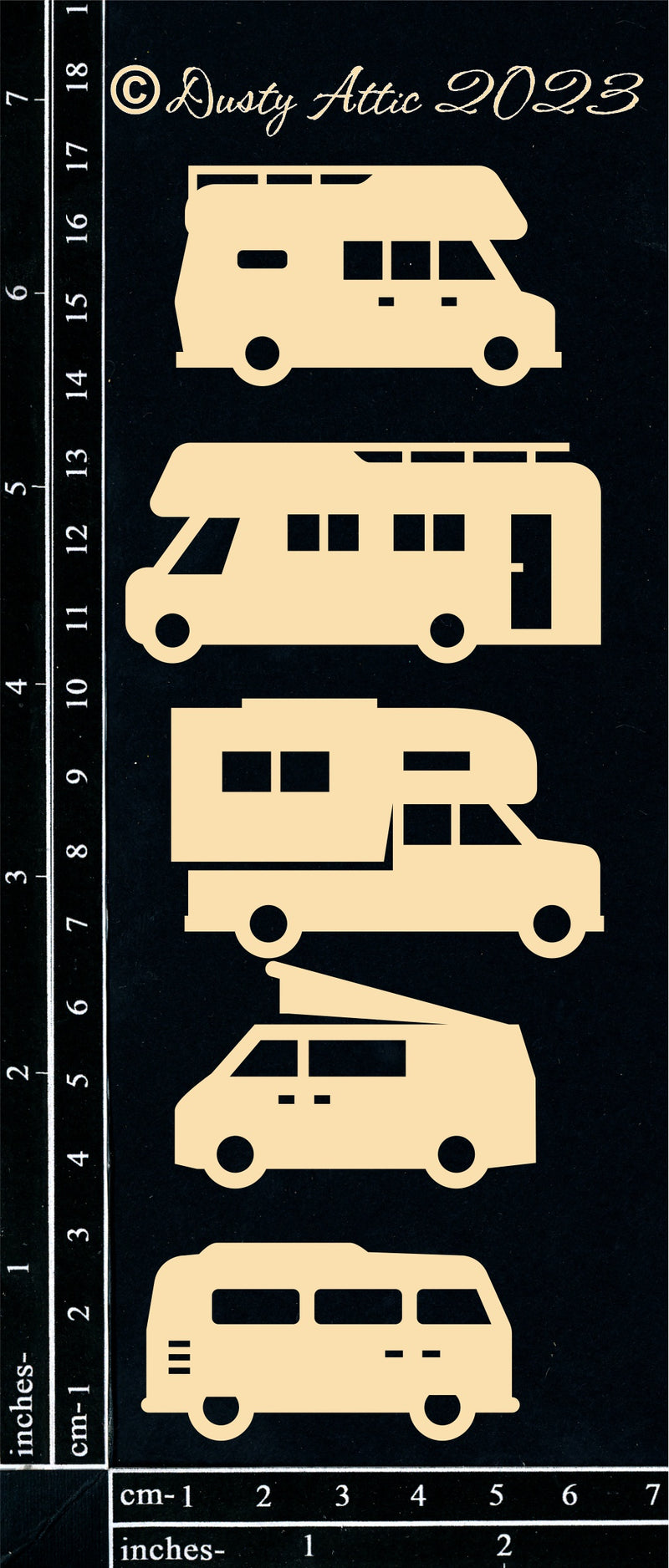 Dusty Attic Chipboard 3x7 - Campervans, DA3714