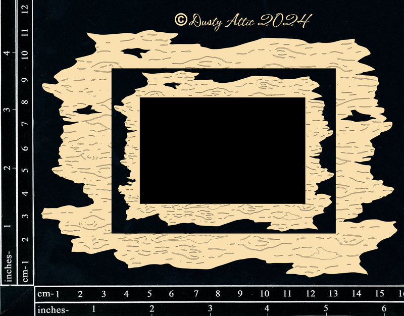 Dusty Attic Chipboard 4x6 - Drift Wood Frame 2pc, DA3791