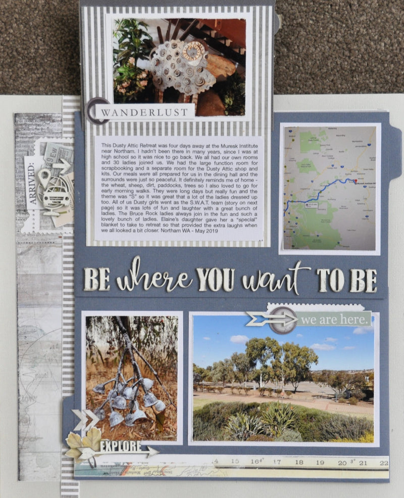 Dusty Attic Custom Mixed Chipboard 12x6 - Travel Story, DACC08