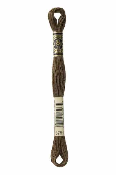 DMC 6-Strand Embroidery Cotton Floss 8.7yd- Wrought Iron (Dark Mocha Brown), DMC3781