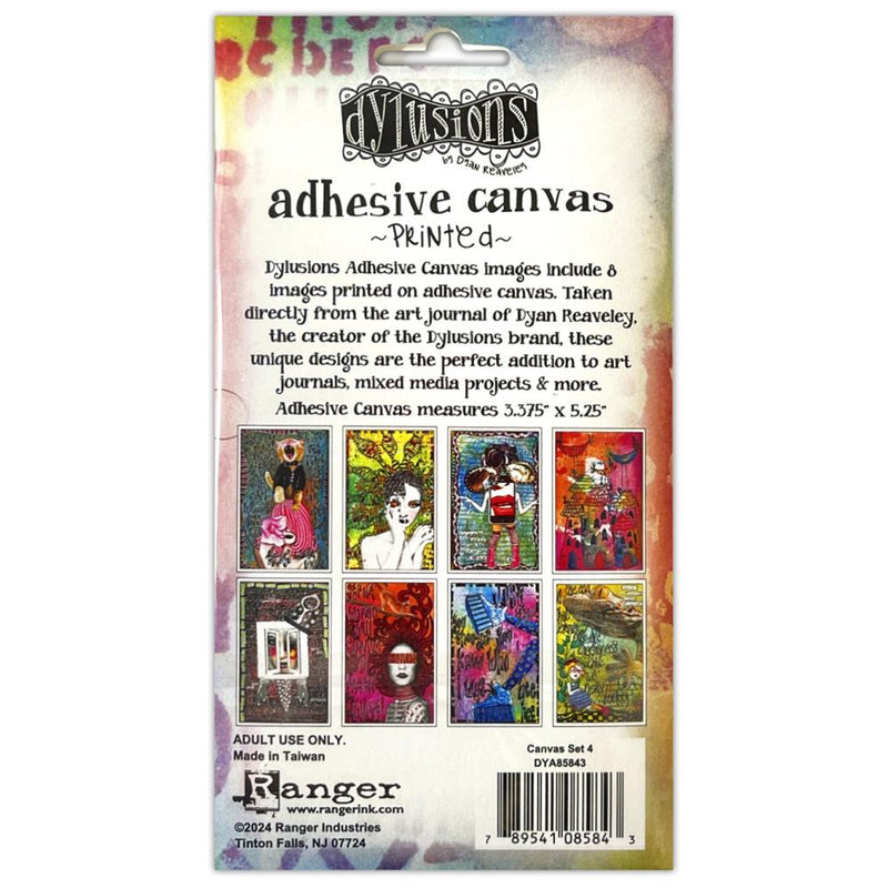 Dyan Reavley's Dylusions Adhesive Canvas Sheets - Images Set