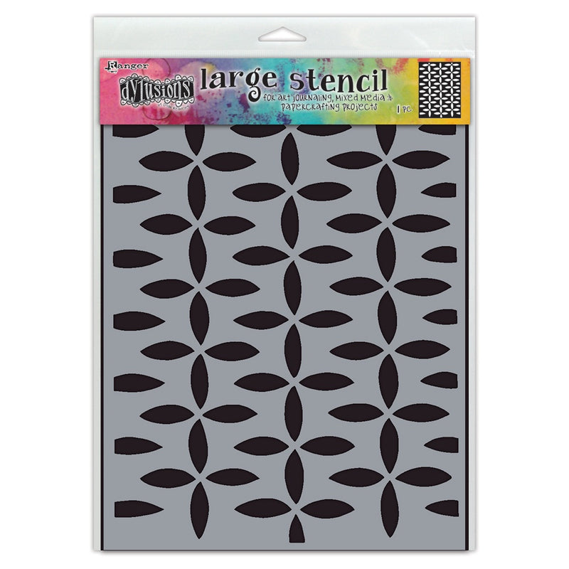 Dyan Reaveley's Dylusions Stencil, Large 9x12 - Retro Grid, DYS85072