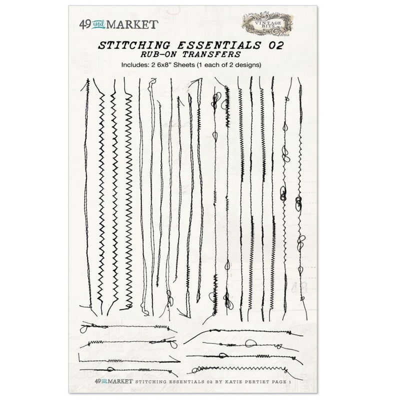 49 & Market Rub-On Transfers - Stitching Essentials 02, E26030