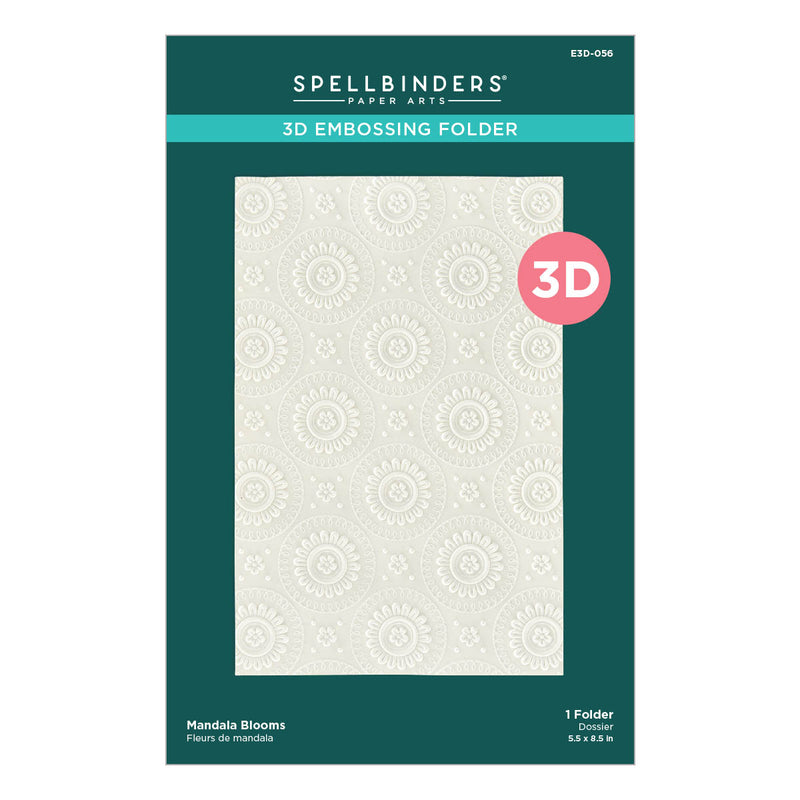 Spellbinders 3D Embossing Folder - Mandala Blooms, E3D-056