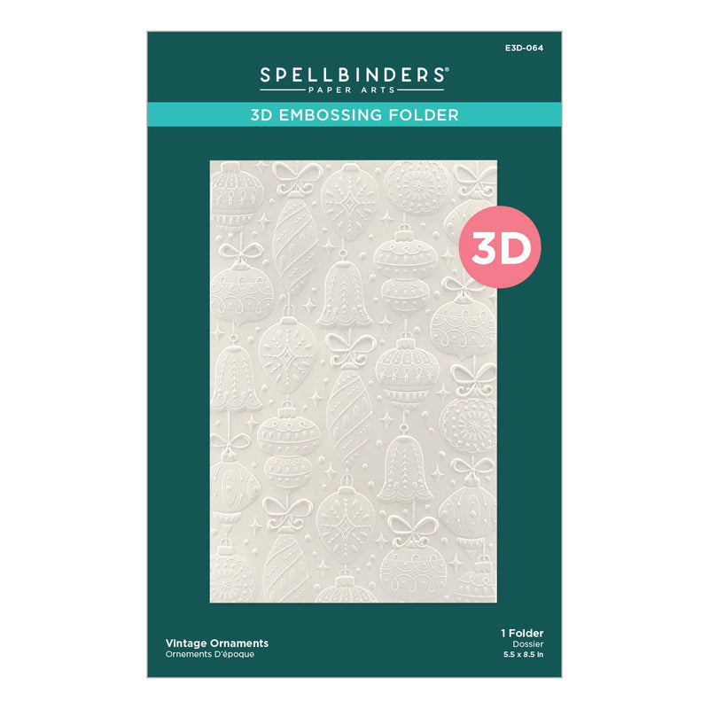 Spellbinders 3D Embossing Folder - Vintage Ornaments, E3D-064