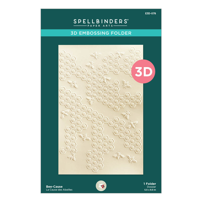 Spellbinders 3D Embossing Folder - Bee-Cause, E3D-078  by: Susan Tierney-Cockburn