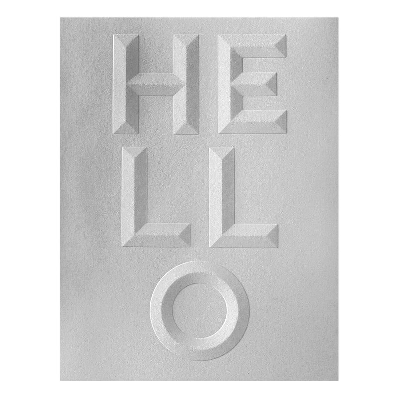 Spellbinders 3D Embossing Folder - Beveled Hello A2 Cardfront, E3D-090