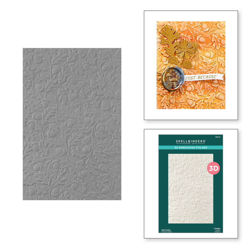 Spellbinders 3D Embossing Folder - Oak Forest, E3D-111