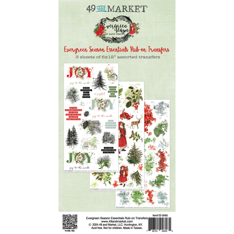 49 & Market - Rub On Transfers - Essentials - Evergreen Season, ES-28485