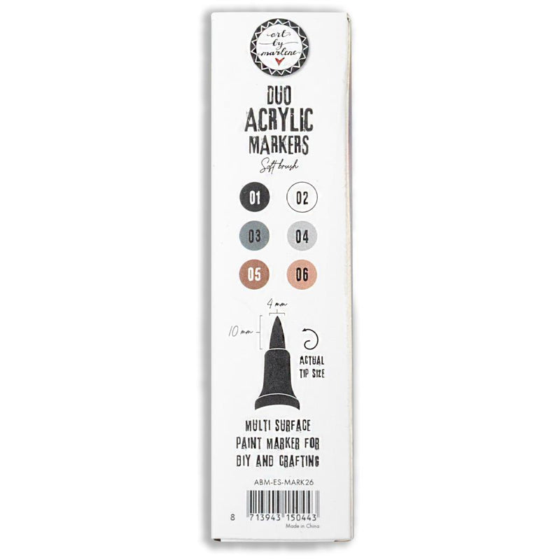 Studio Light Art By Marlene Duo Acrylic Markers 3/Pk - Nr 26 Browns, ESMARK26