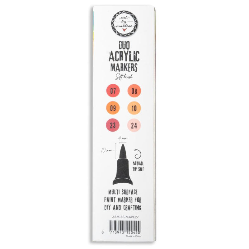 Studio Light Art By Marlene Duo Acrylic Markers 3/Pk - Nr 27 Reds, ESMARK27