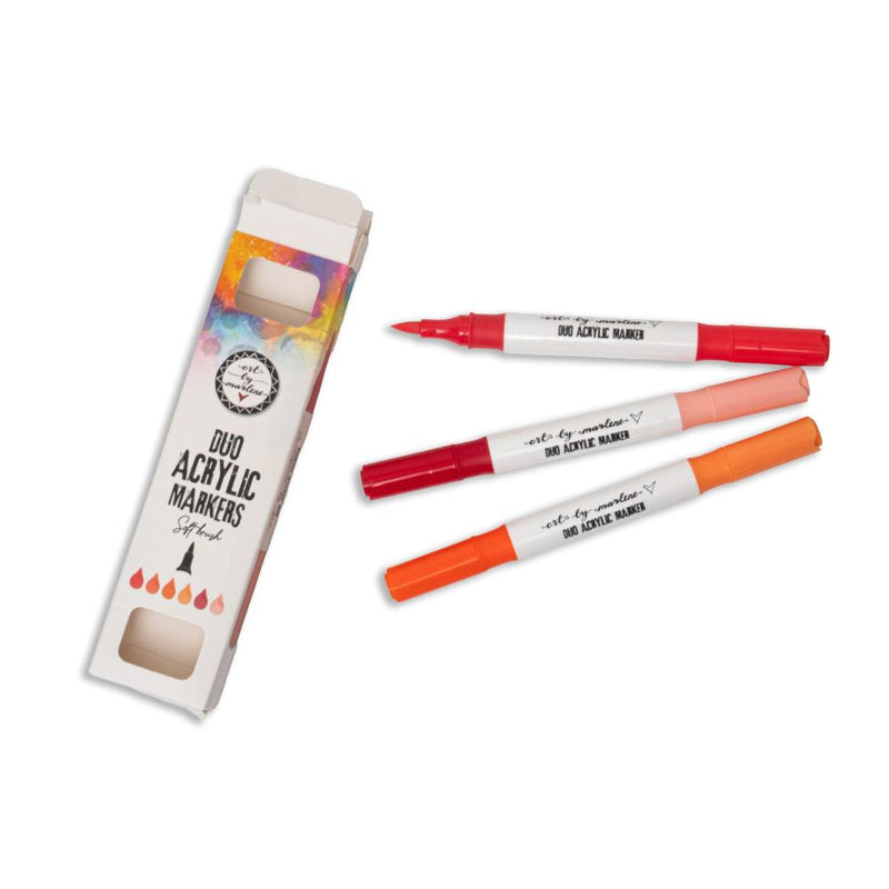 Studio Light Art By Marlene Duo Acrylic Markers 3/Pk - Nr 27 Reds, ESMARK27