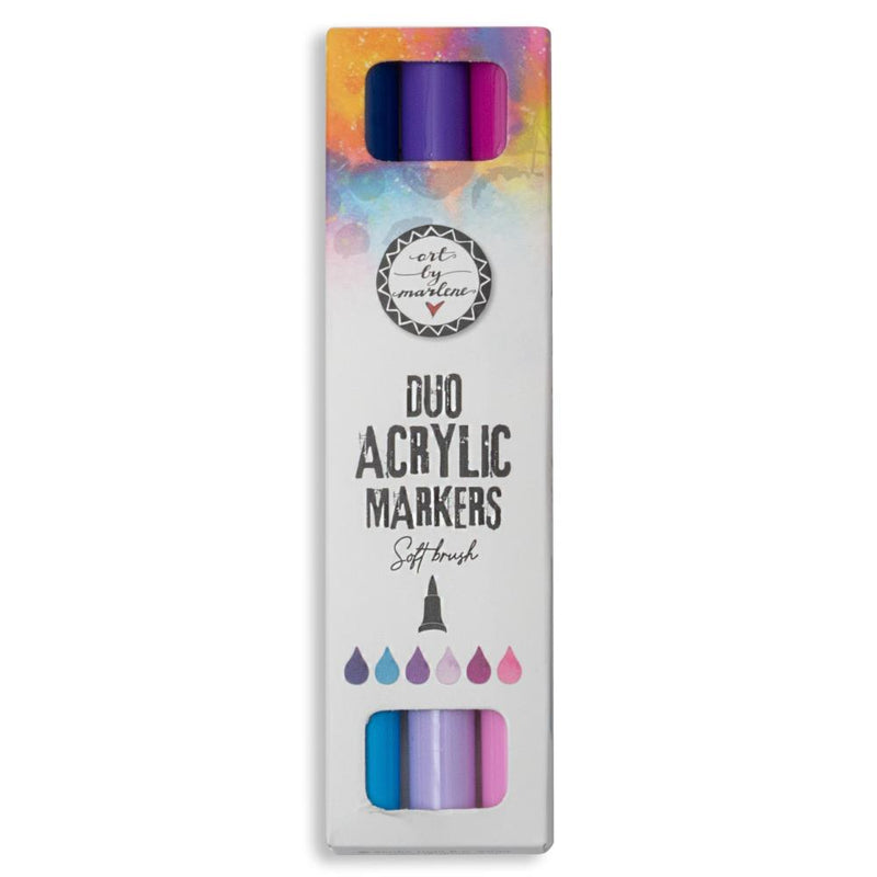 Studio Light Art By Marlene Duo Acrylic Markers 3/Pk - Nr 29 Purples, ESMARK29