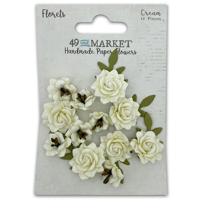 49 and Market Paper Flowers - Florets - Cream, FF-40377