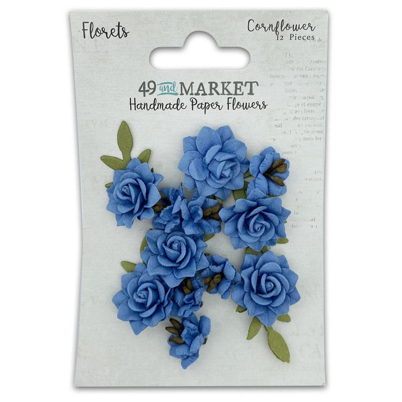 49 and Market Paper Flowers - Florets - Cornflower, FF-40384