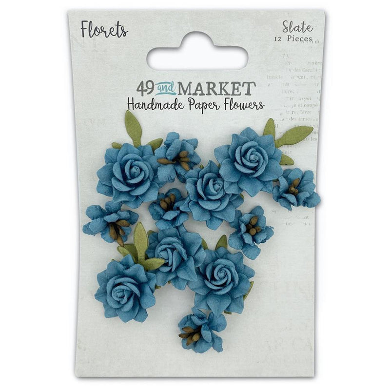 49 and Market Paper Flowers - Florets - Slate, FF-40421