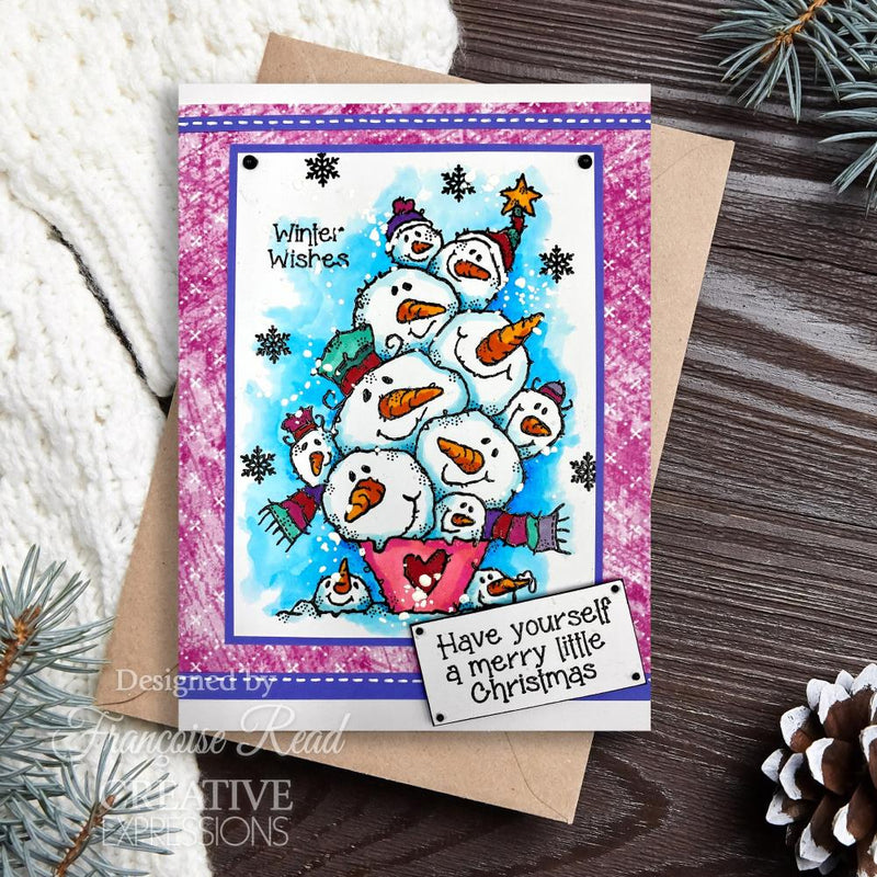 Creative Expressions Stamp Set - Woodware - Magical Christmas Greetings, FRS425