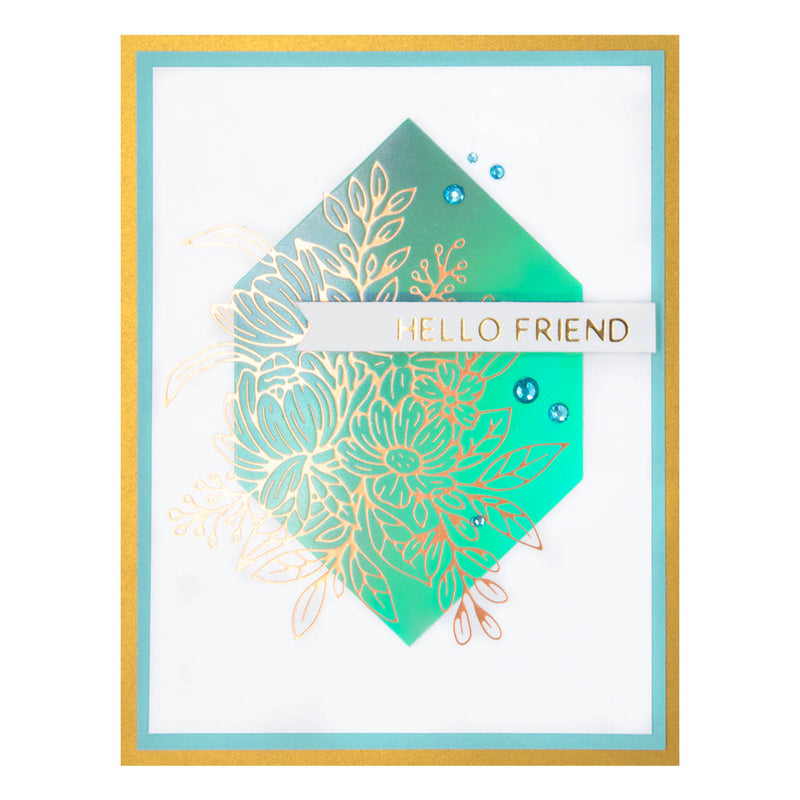 Spellbinders Glimmer Hot Foil Plate - Hexi-Gem, GLP-394