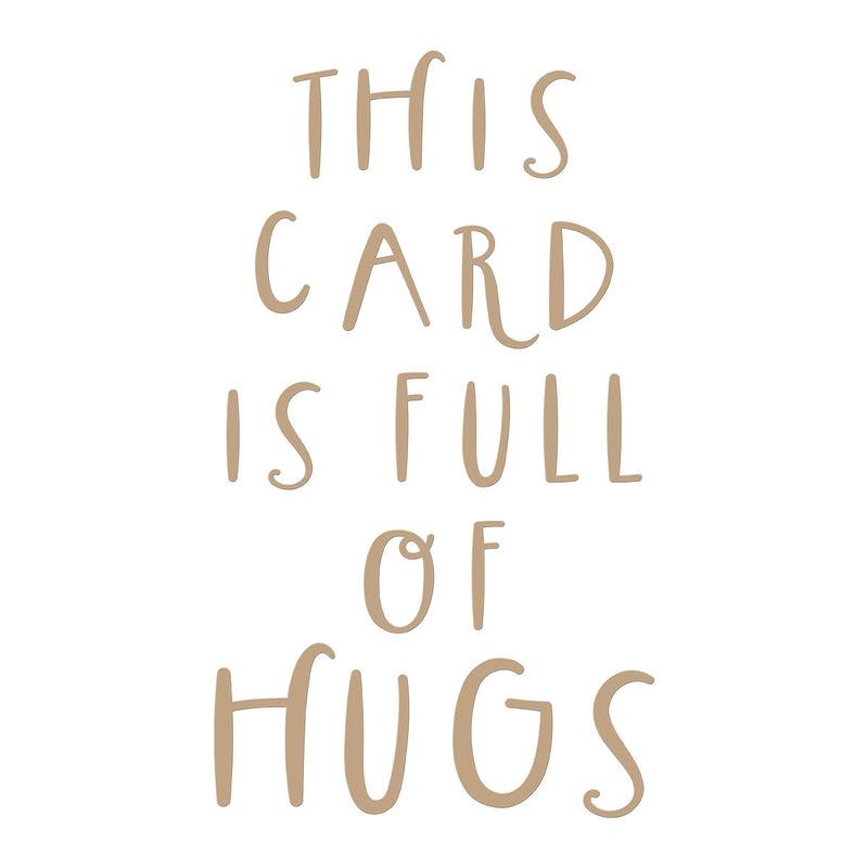 Spellbinders Glimmer Hot Foil Plate - This Card is Full of Hugs, GLP-401