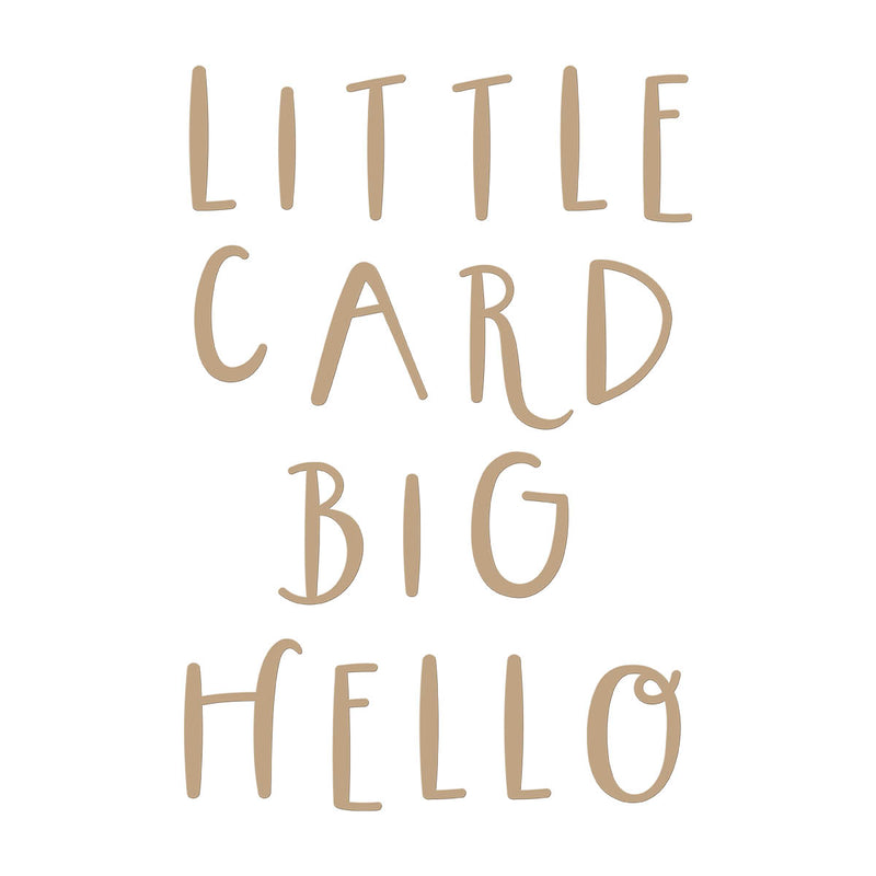 Spellbinders Glimmer Hot Foil Plate - Little Card Big Hello, GLP-402