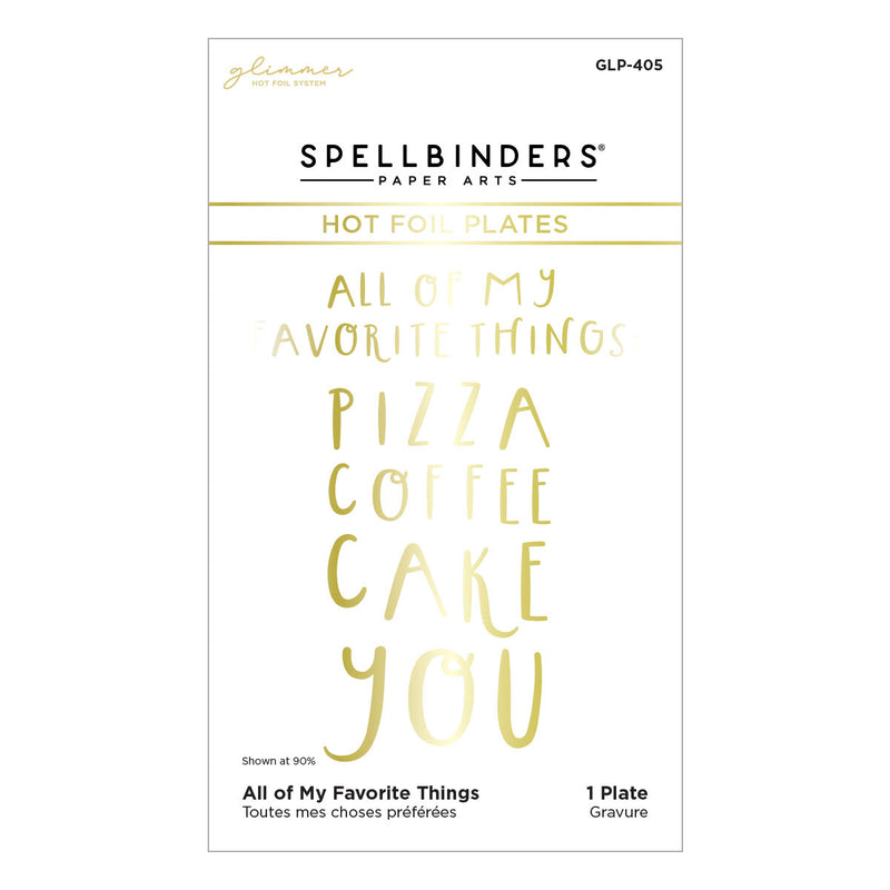 Spellbinders Glimmer Hot Foil Plate - All My Favorite Things, GLP-405