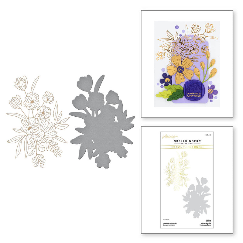 Spellbinders Glimmer Plate & Die Set - Glimmer Bouquet, GLP-408