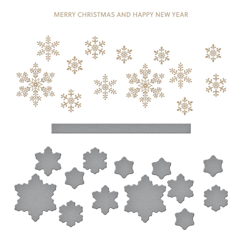 Spellbinders Glimmer Hot Foil Plate & Die Set - Glimmering Snowflakes, GLP-410