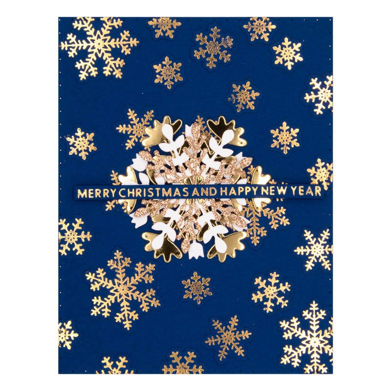 Spellbinders Glimmer Hot Foil Plate & Die Set - Glimmering Snowflakes, GLP-410