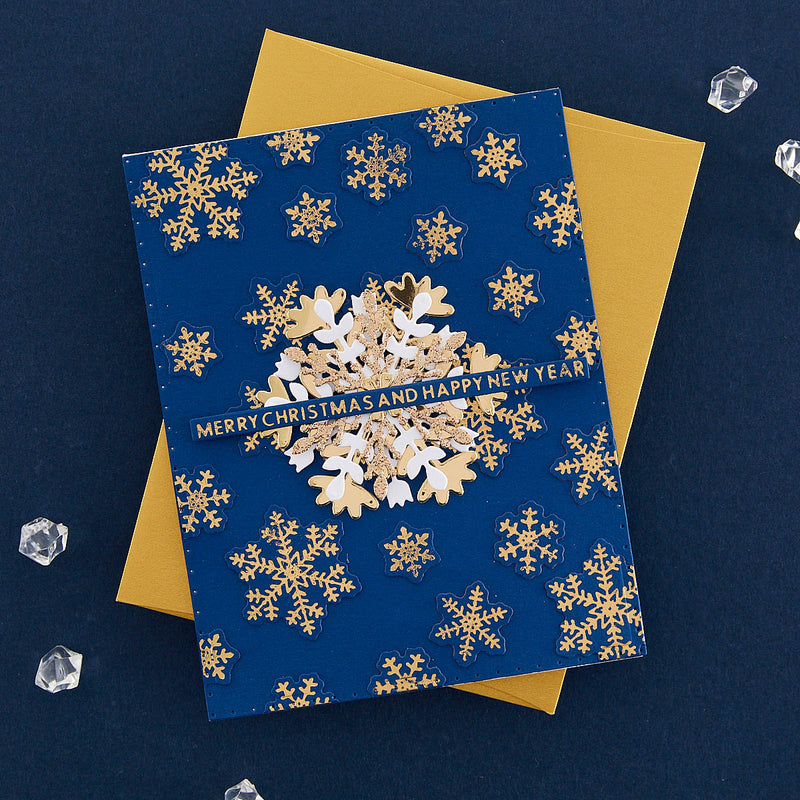 Spellbinders Glimmer Hot Foil Plate & Die Set - Glimmering Snowflakes, GLP-410