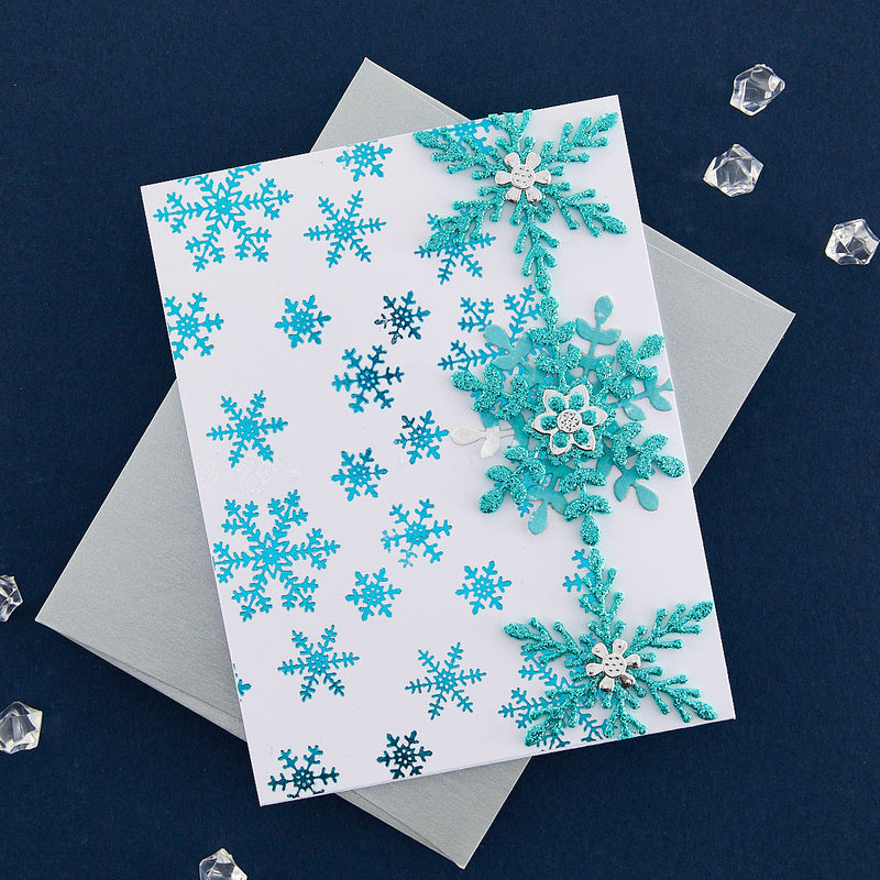 Spellbinders Glimmer Hot Foil Plate & Die Set - Glimmering Snowflakes, GLP-410