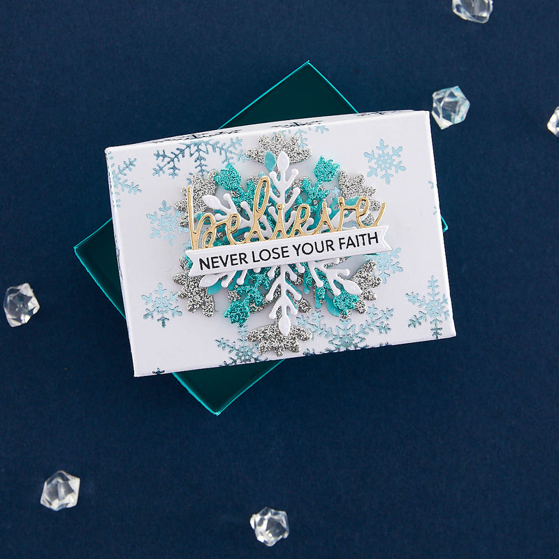 Spellbinders Glimmer Hot Foil Plate & Die Set - Glimmering Snowflakes, GLP-410