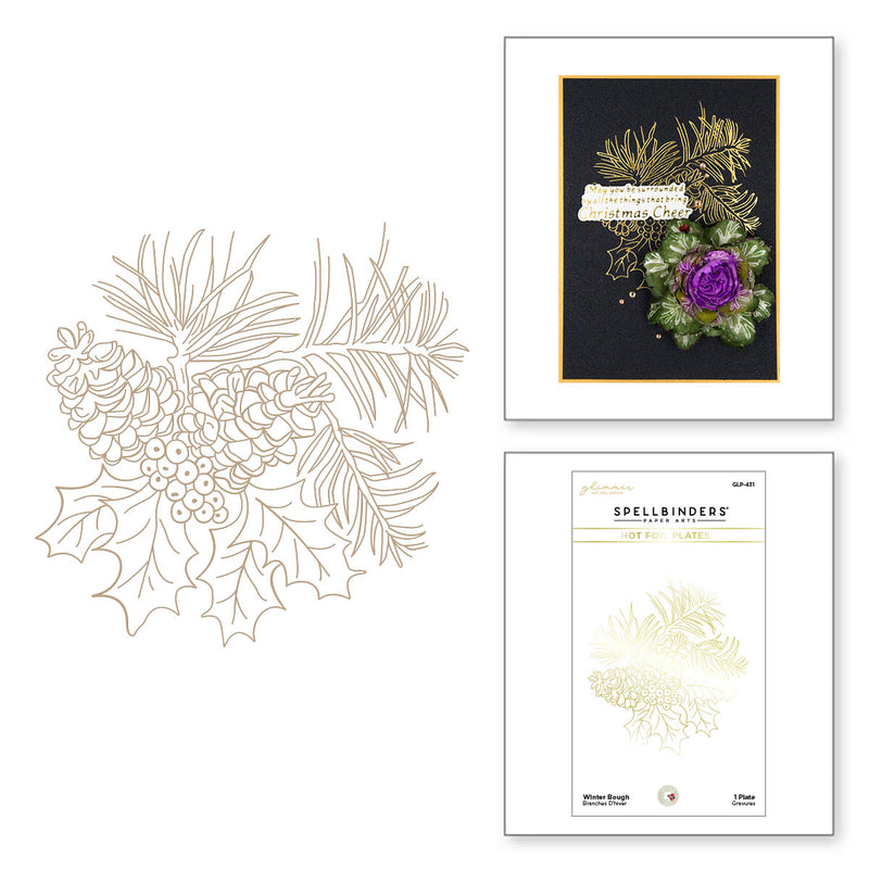 Spellbinders - Winter Bough Hot Foil Plate, GLP-431