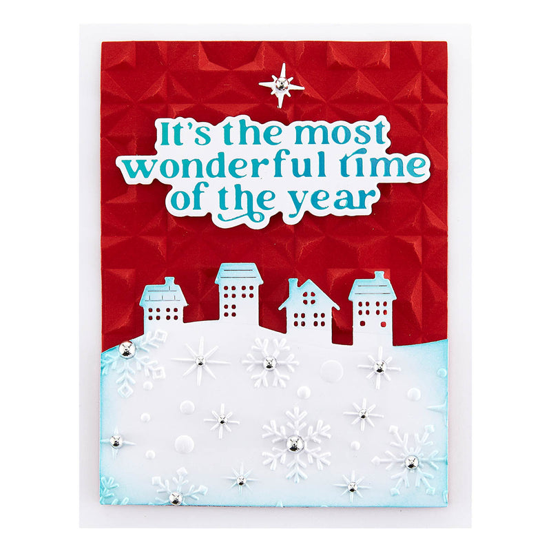 Spellbinders Glimmer Hot Foil Plate & Die Set - Wonderful Winter Sentiments, GLP-433 by: Simon Hurley