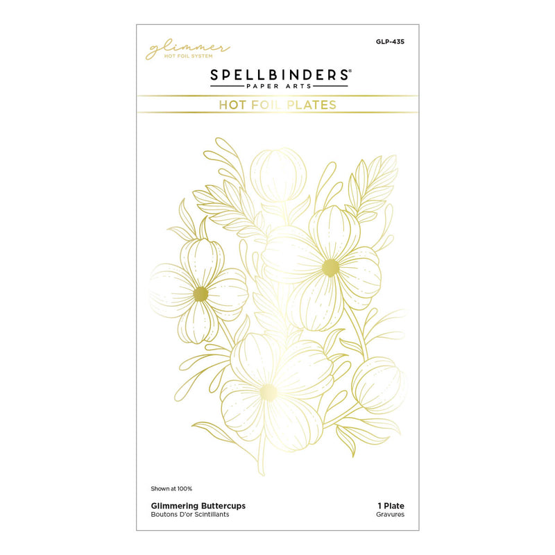 Spellbinders Glimmer Hot Foil Plate  - Glimmering Buttercups, GLP-435