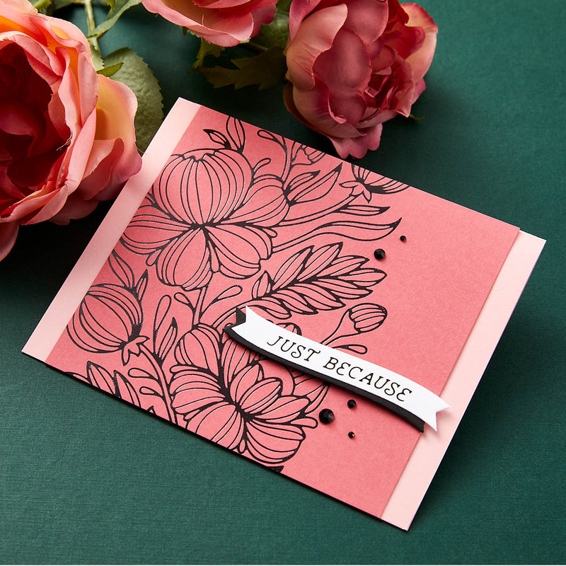 Spellbinders Glimmer Hot Foil Plate  - Glimmering Peonies, GLP-436