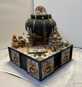 Handmade Treasure - Witch's Cauldron Decor Piece with Mini Album, HTWC