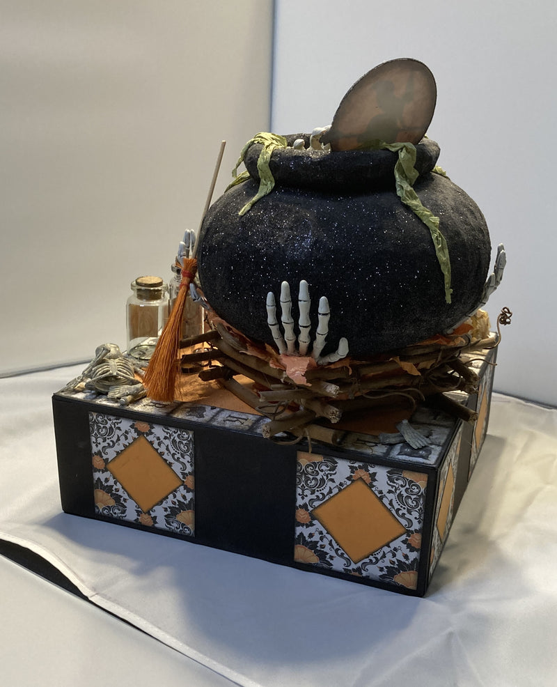 Handmade Treasure - Witch's Cauldron Decor Piece with Mini Album, HTWC