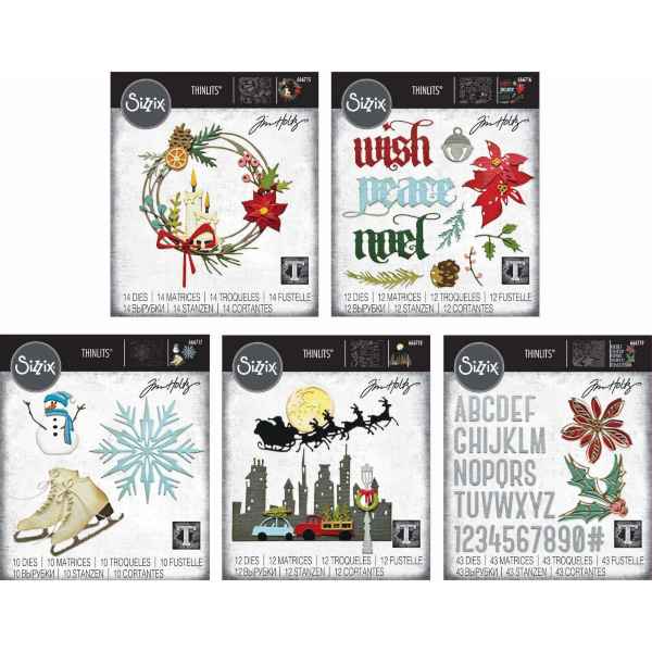 Sizzix Thinlits Dies - Holiday 2024  Want It All Bundle, IWIA5H by: Tim Holtz