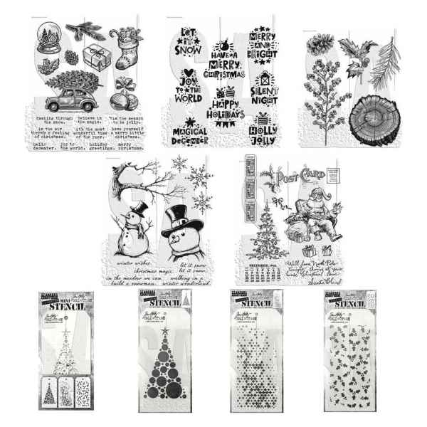 Coming Soon - Stampers Anonymous - IWIA Stamps & Stencils Christmas 2024 Edition, IWIACS24, by Tim Holtz