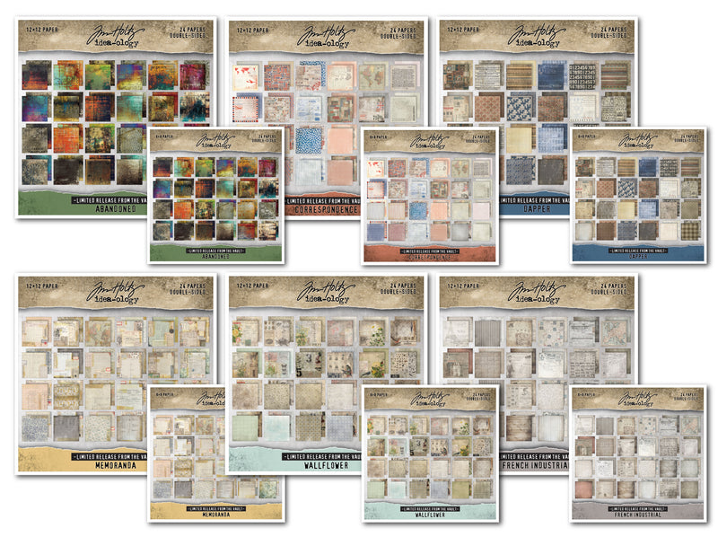 Coming Soon - Tim Holtz idea-ology Paper Stash 2025 Vault Release -  I Want It All Bundle, IWIA8+12