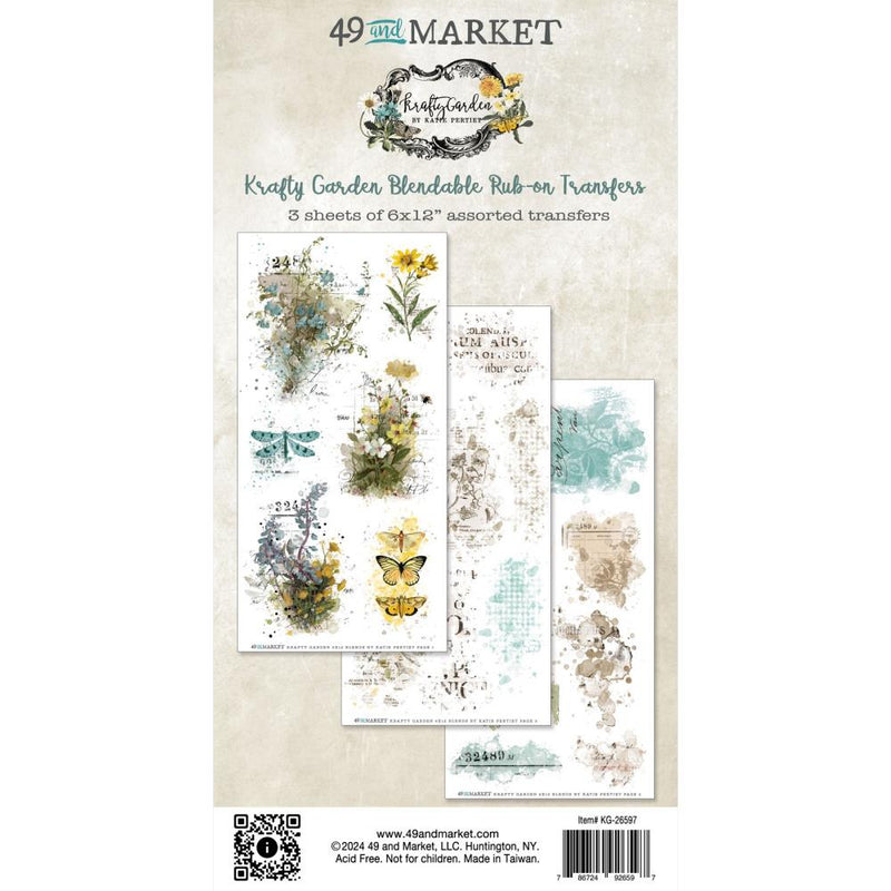 49 & Market Rub-On Transfers: Blendable - Krafty Garden, KG26597