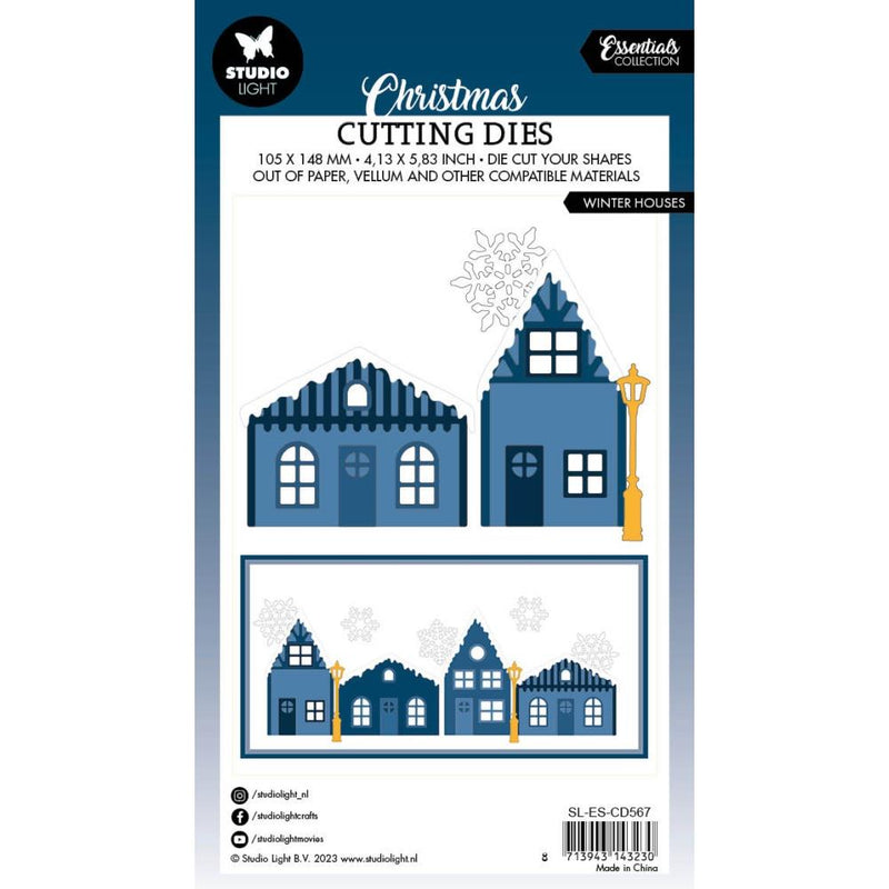 Studio Light Essentials Cutting Die Set - Winter Houses, LESCD567