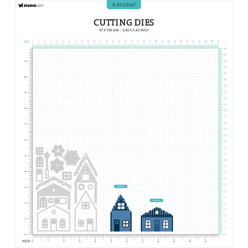 Studio Light Essentials Cutting Die Set - Winter Houses, LESCD567